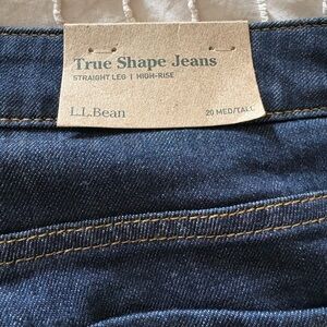 L.L.Bean True Shape JeansWomen's Size 20 Tall NWT High Rise Straight leg